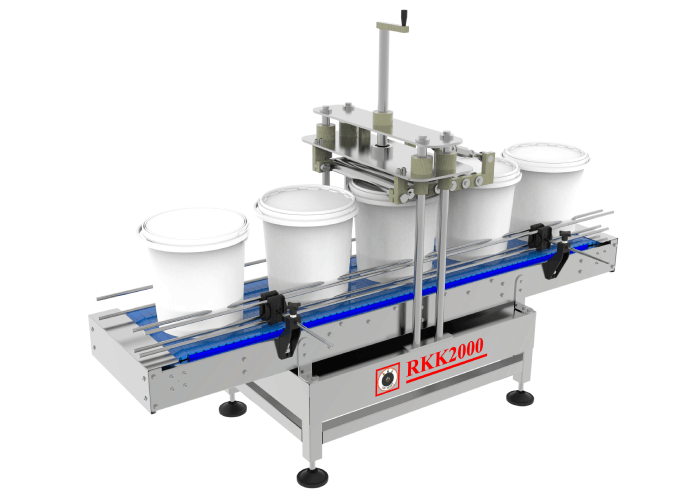 RKK-200 Plastik Kova Kapak Kapama Makinesi